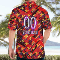 Personalised Trinidad and Tobago Cricket Knight Riders Hawaiian Shirt Trinbago’s Thunder Charge