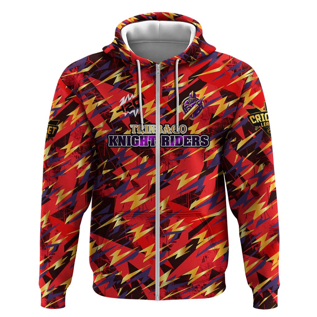 Personalised Trinidad and Tobago Cricket Knight Riders Hoodie Trinbago’s Thunder Charge