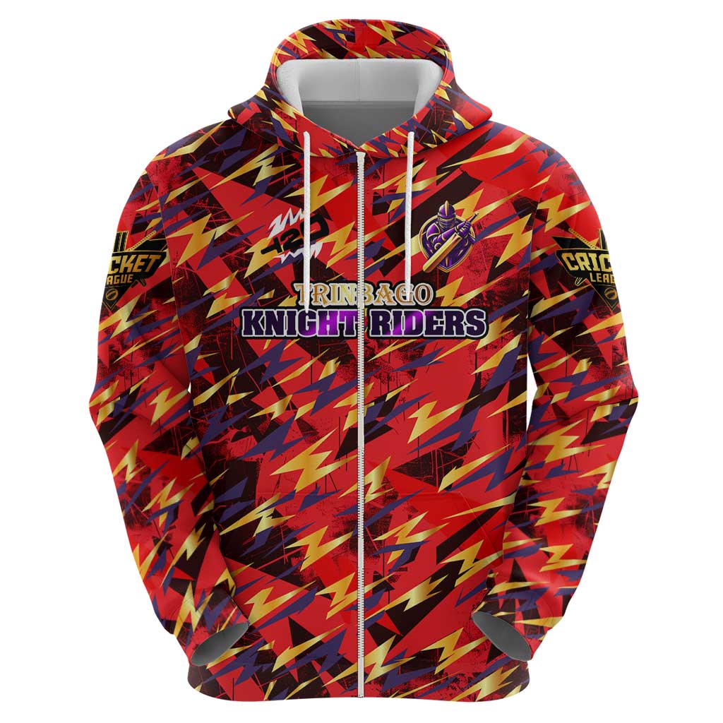 Personalised Trinidad and Tobago Cricket Knight Riders Hoodie Trinbago’s Thunder Charge
