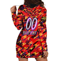 Personalised Trinidad and Tobago Cricket Knight Riders Hoodie Dress Trinbago’s Thunder Charge