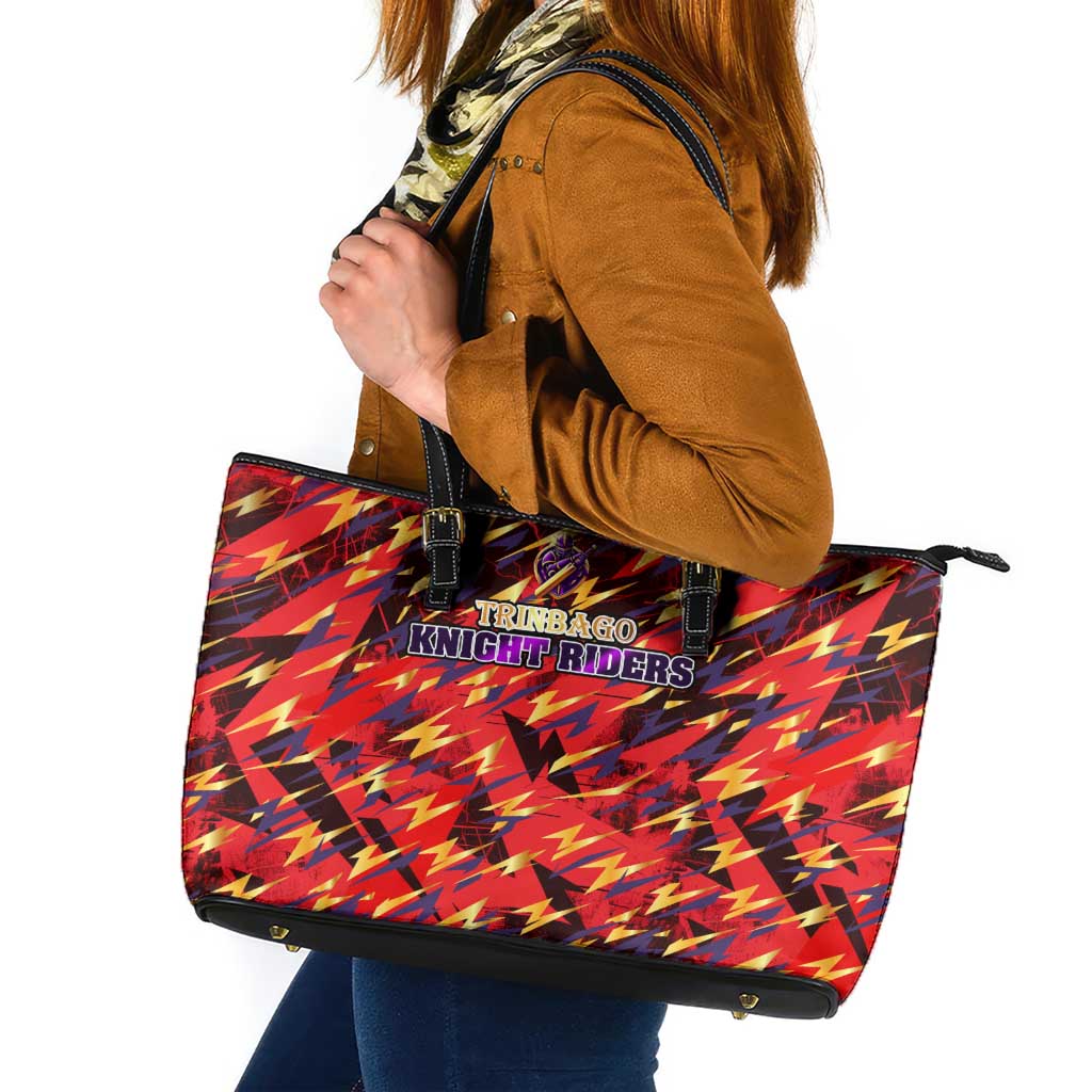 Trinidad and Tobago Cricket Knight Riders Leather Tote Bag Trinbago’s Thunder Charge