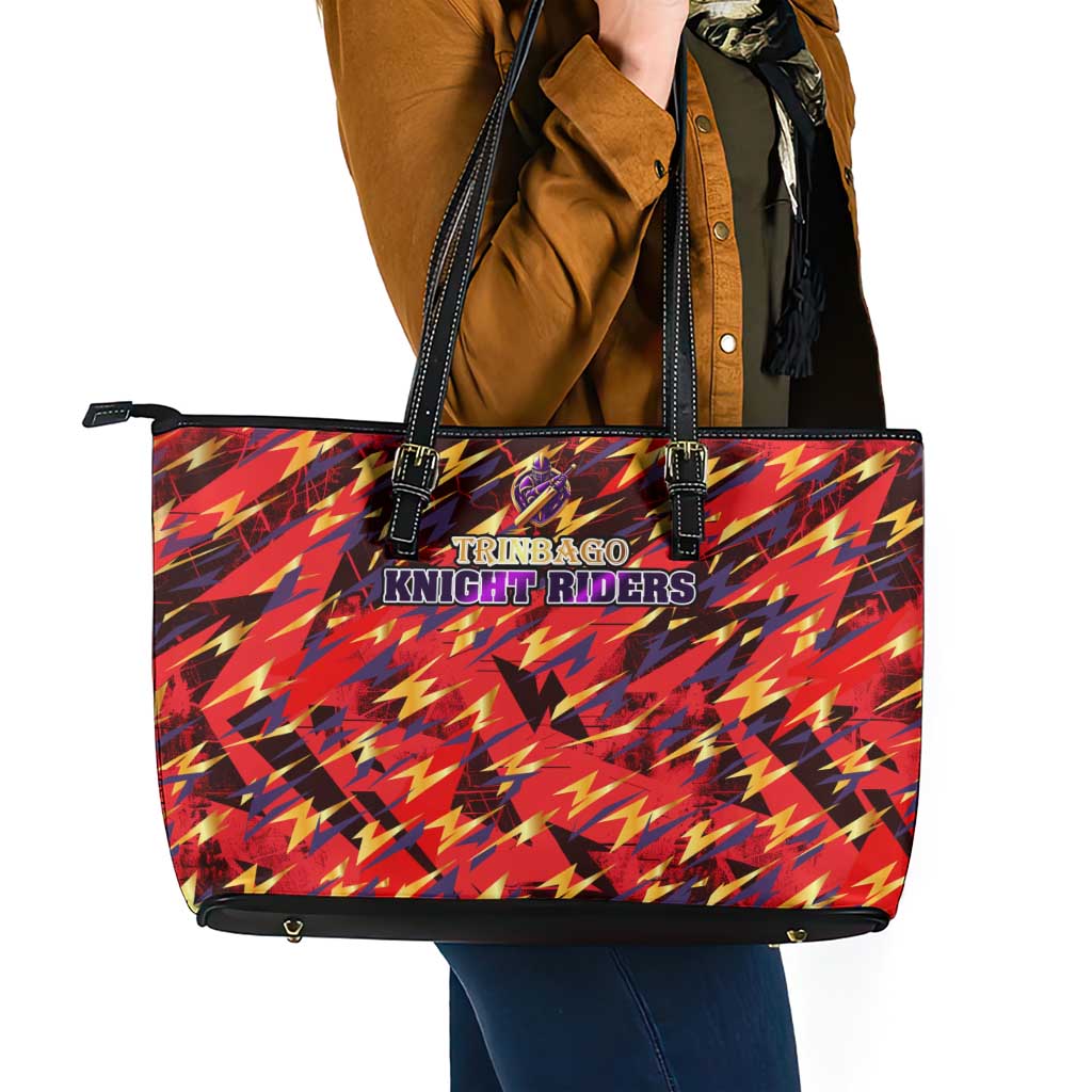 Trinidad and Tobago Cricket Knight Riders Leather Tote Bag Trinbago’s Thunder Charge