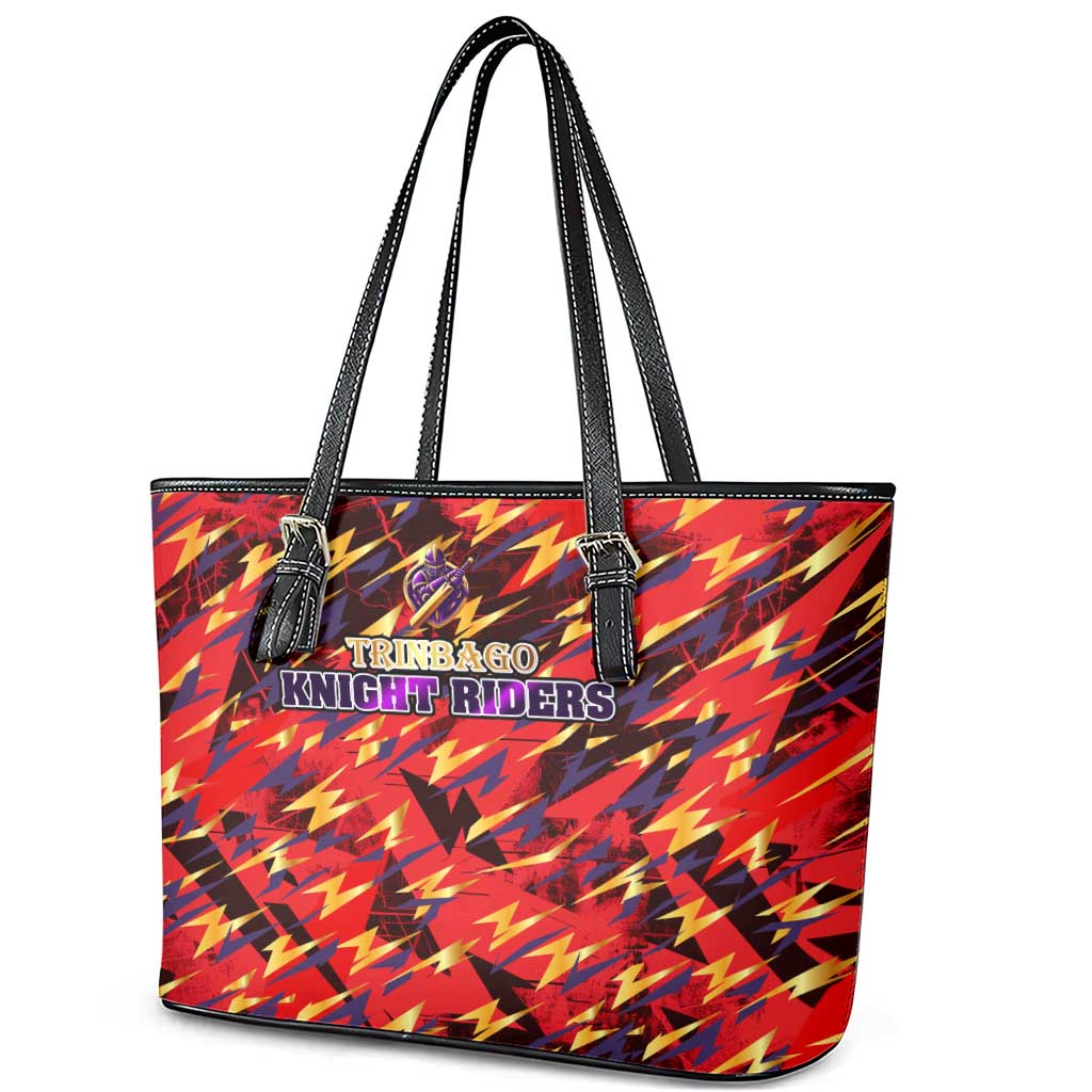 Trinidad and Tobago Cricket Knight Riders Leather Tote Bag Trinbago’s Thunder Charge