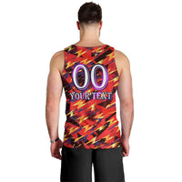 Personalised Trinidad and Tobago Cricket Knight Riders Men Tank Top Trinbago’s Thunder Charge
