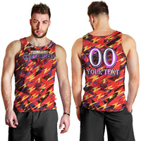 Personalised Trinidad and Tobago Cricket Knight Riders Men Tank Top Trinbago’s Thunder Charge