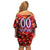 Personalised Trinidad and Tobago Cricket Knight Riders Off Shoulder Short Dress Trinbago’s Thunder Charge