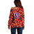 Personalised Trinidad and Tobago Cricket Knight Riders Off Shoulder Sweater Trinbago’s Thunder Charge