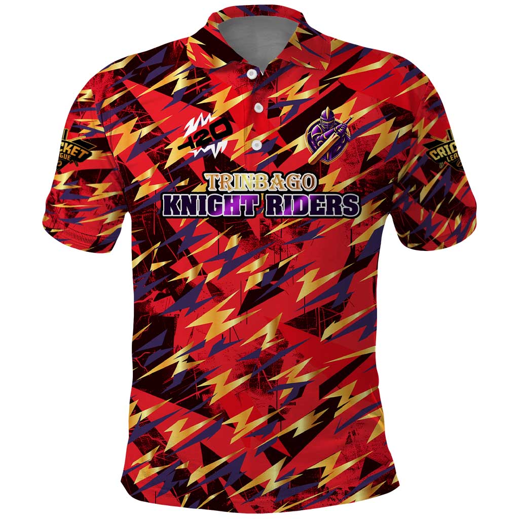 Personalised Trinidad and Tobago Cricket Knight Riders Polo Shirt Trinbago’s Thunder Charge