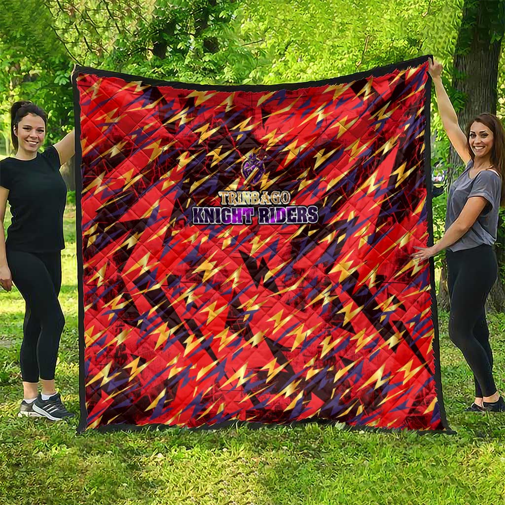 Trinidad and Tobago Cricket Knight Riders Quilt Trinbago’s Thunder Charge