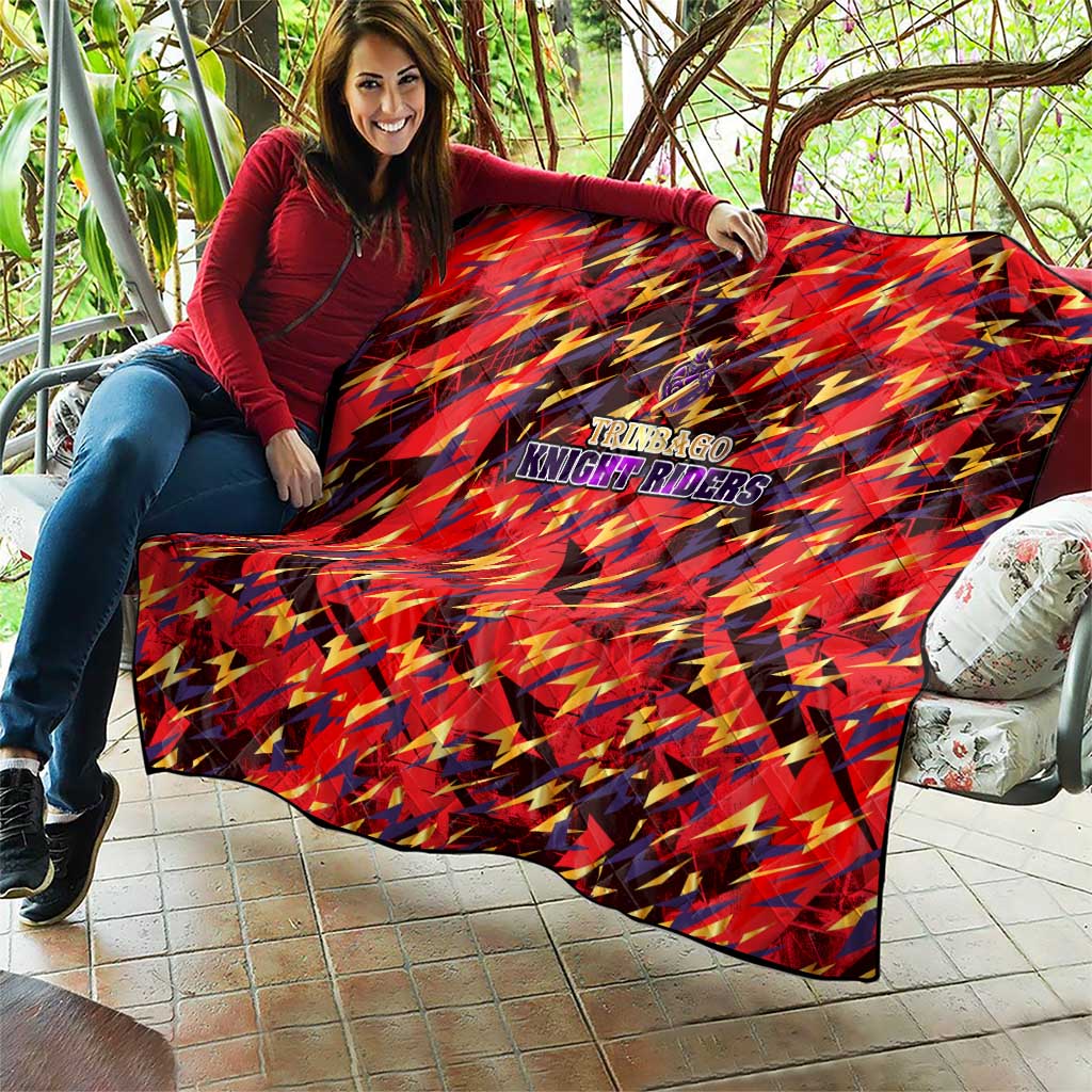 Trinidad and Tobago Cricket Knight Riders Quilt Trinbago’s Thunder Charge