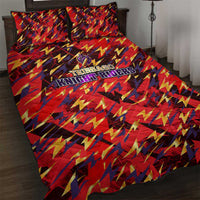 Trinidad and Tobago Cricket Knight Riders Quilt Bed Set Trinbago’s Thunder Charge