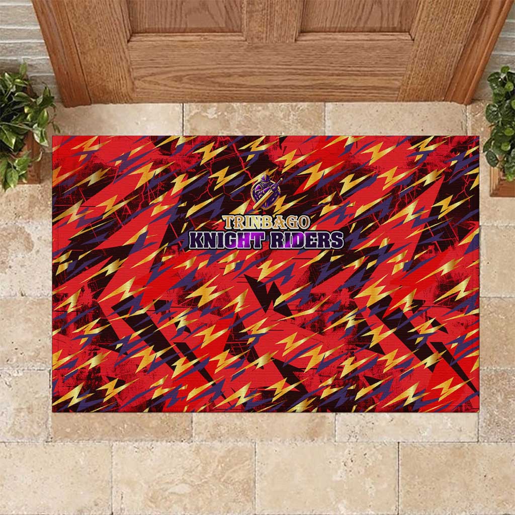 Trinidad and Tobago Cricket Knight Riders Rubber Doormat Trinbago’s Thunder Charge