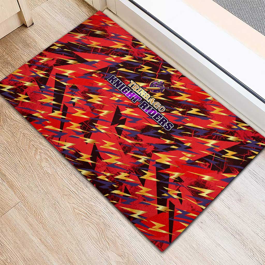 Trinidad and Tobago Cricket Knight Riders Rubber Doormat Trinbago’s Thunder Charge