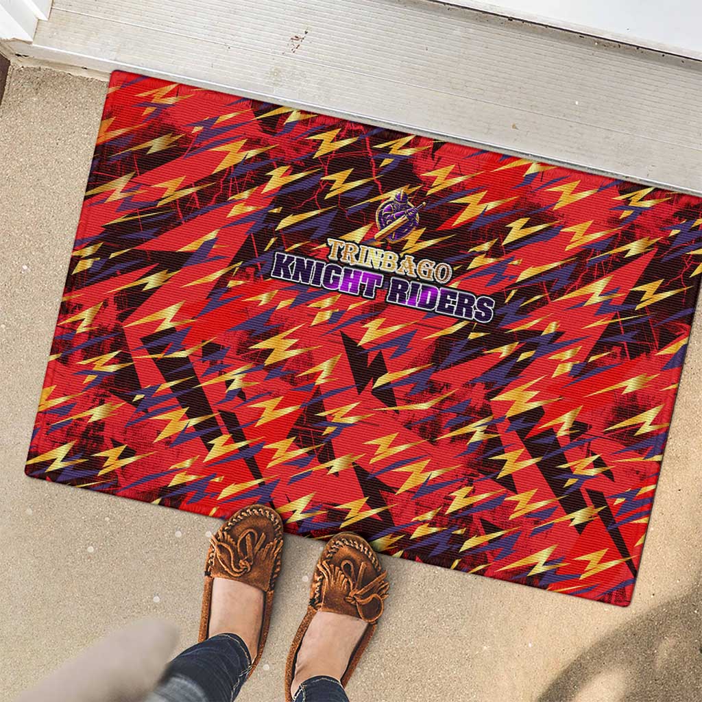Trinidad and Tobago Cricket Knight Riders Rubber Doormat Trinbago’s Thunder Charge