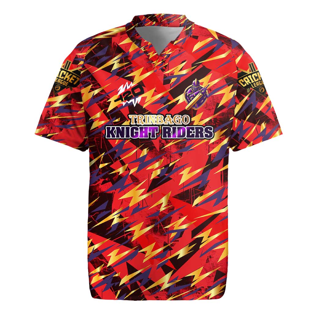 Personalised Trinidad and Tobago Cricket Knight Riders Rugby Jersey Trinbago’s Thunder Charge