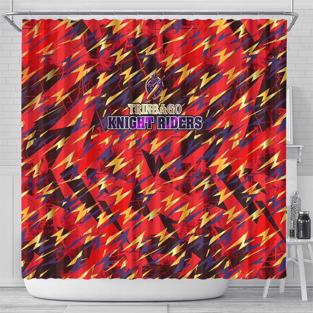 Trinidad and Tobago Cricket Knight Riders Shower Curtain Trinbago’s Thunder Charge