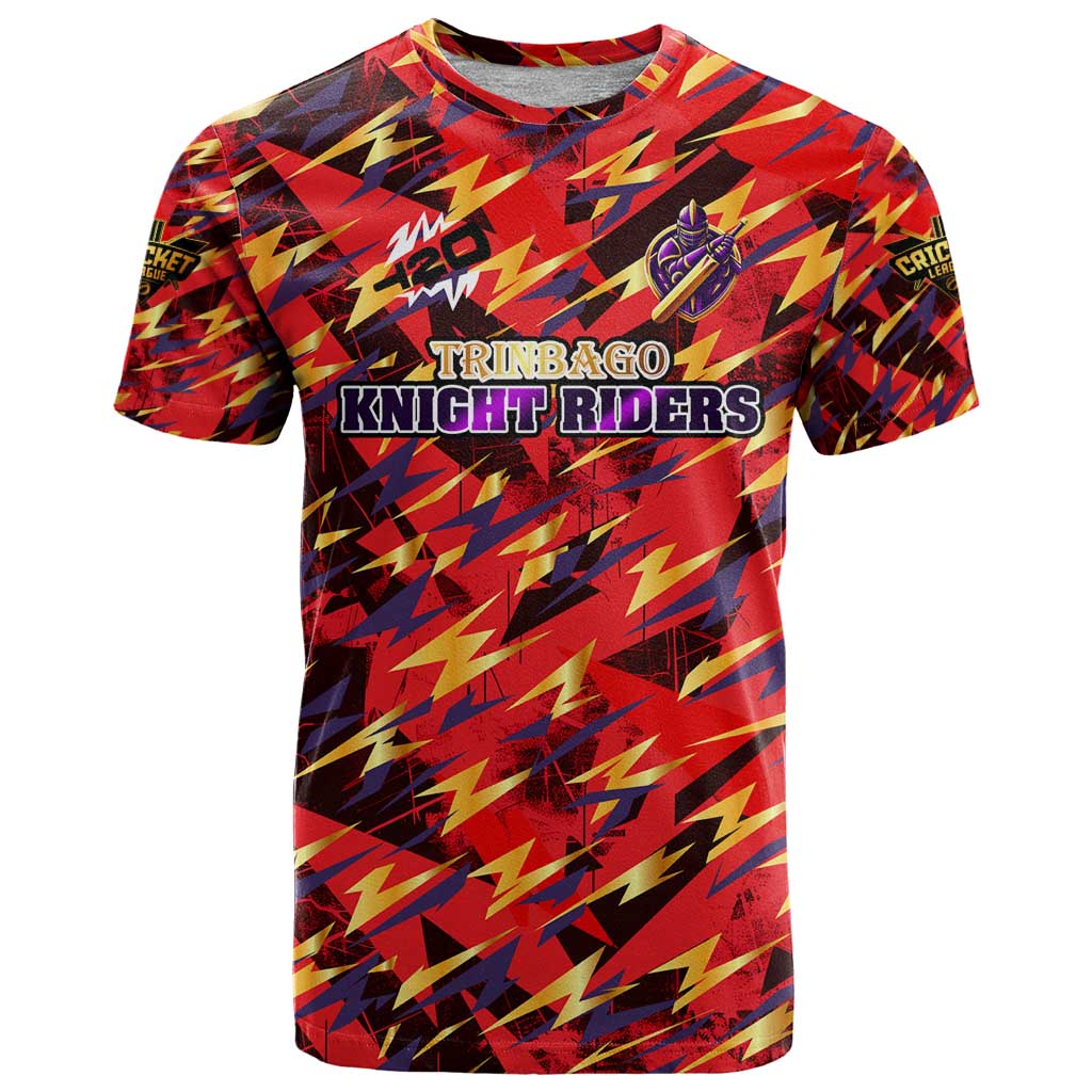 Personalised Trinidad and Tobago Cricket Knight Riders T Shirt Trinbago’s Thunder Charge