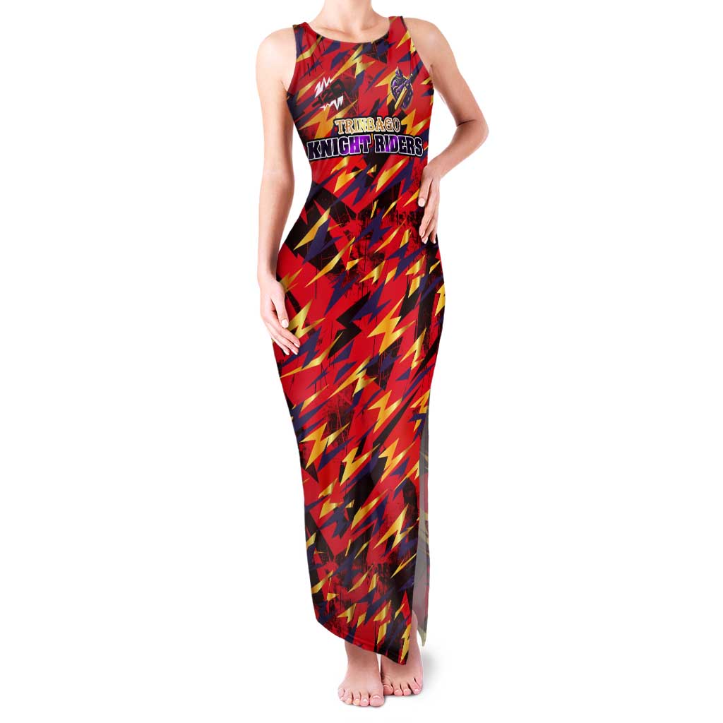 Personalised Trinidad and Tobago Cricket Knight Riders Tank Maxi Dress Trinbago’s Thunder Charge