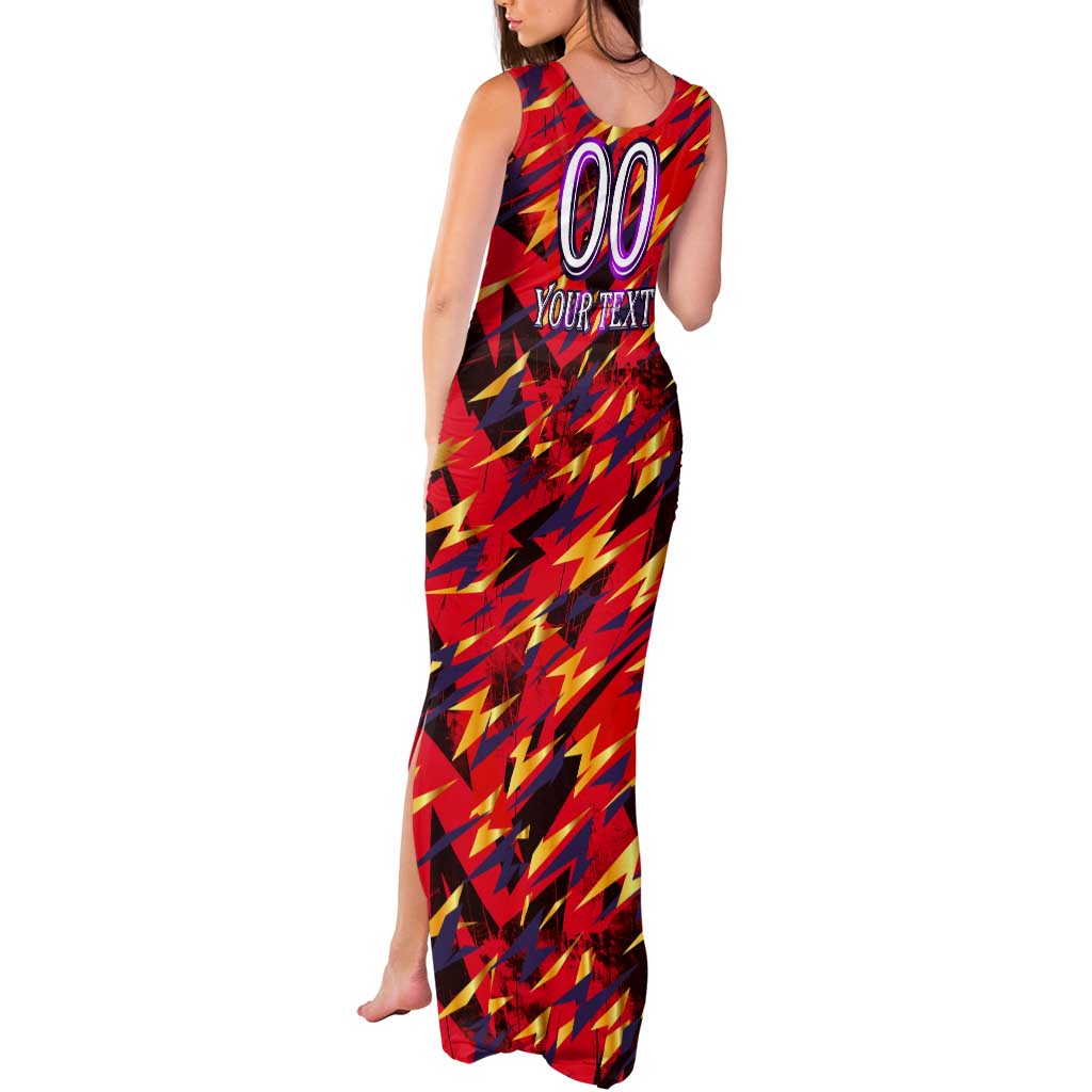 Personalised Trinidad and Tobago Cricket Knight Riders Tank Maxi Dress Trinbago’s Thunder Charge