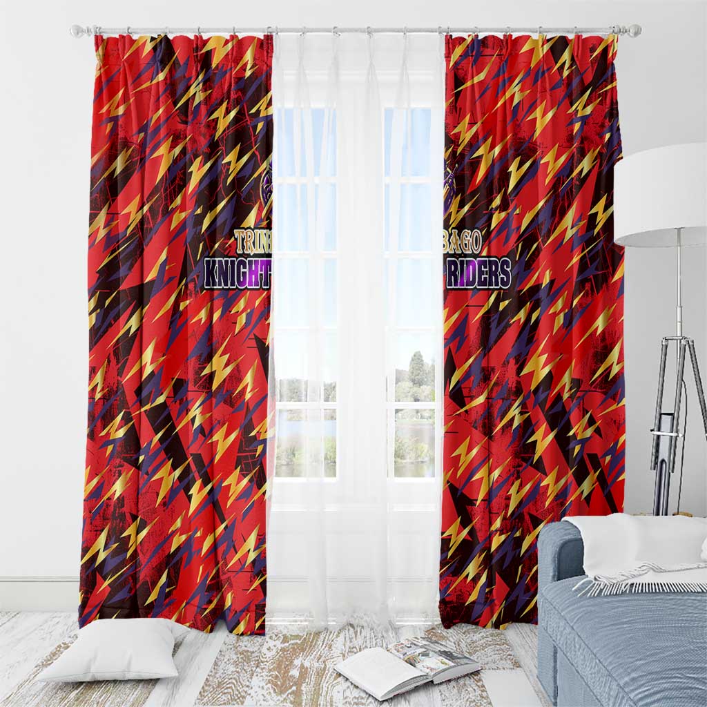 Trinidad and Tobago Cricket Knight Riders Window Curtain Trinbago’s Thunder Charge