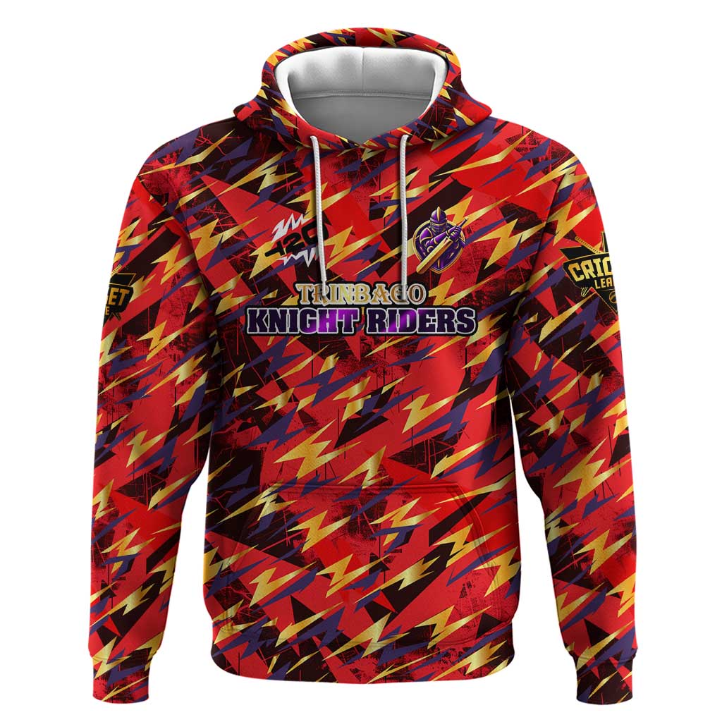 Personalised Trinidad and Tobago Cricket Knight Riders Zip Hoodie Trinbago’s Thunder Charge