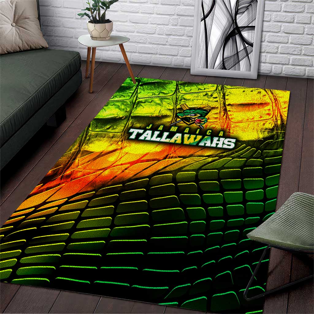 Jamaica Cricket Tallawahs Area Rug Striking with Reggae Firepower