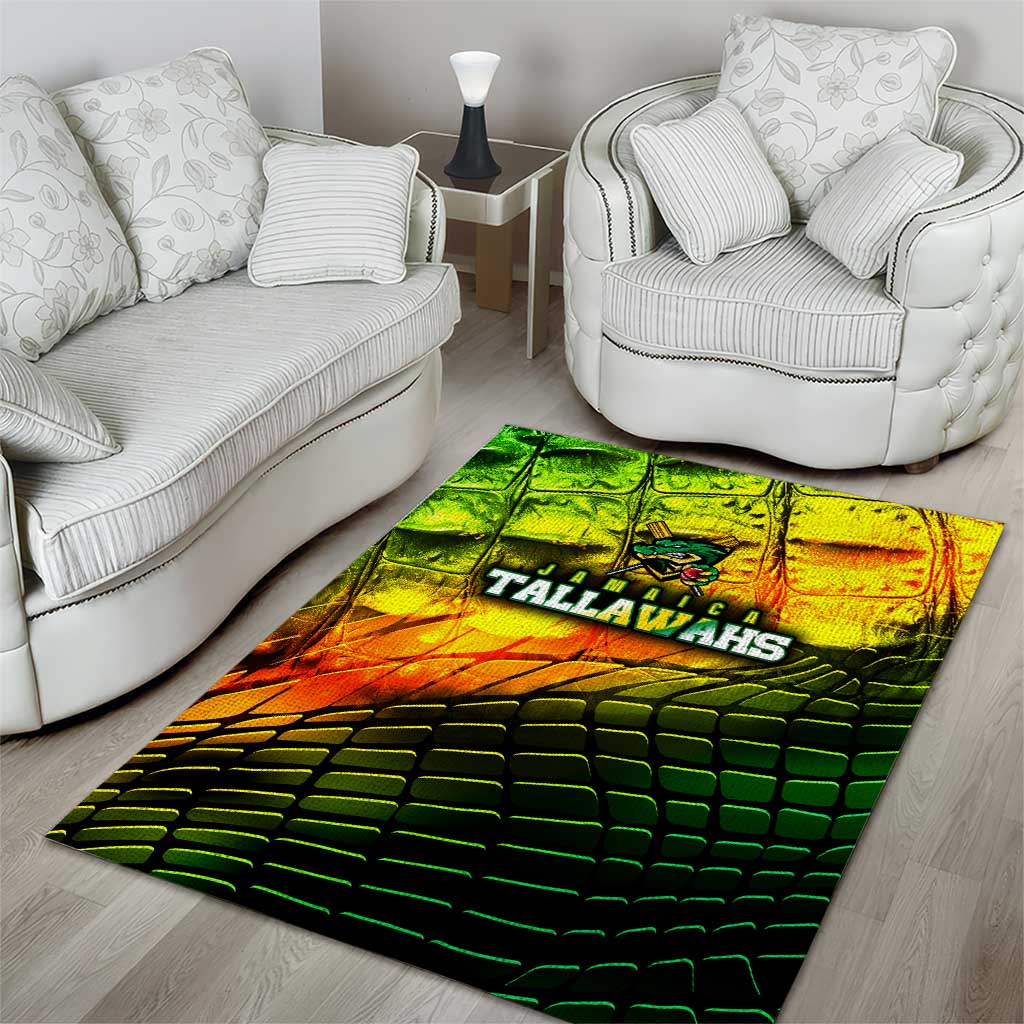 Jamaica Cricket Tallawahs Area Rug Striking with Reggae Firepower