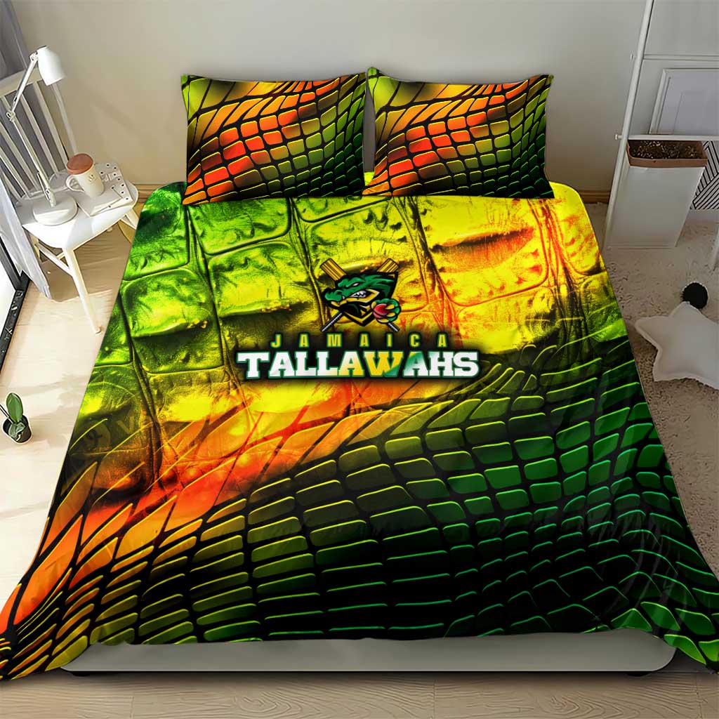 Jamaica Cricket Tallawahs Bedding Set Striking with Reggae Firepower