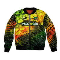 Personalised Jamaica Cricket Tallawahs Bomber Jacket Striking with Reggae Firepower