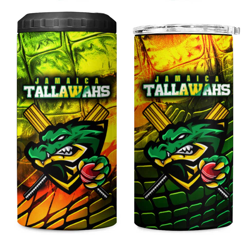 Jamaica Cricket Tallawahs 4 in 1 Can Cooler Tumbler Striking with Reggae Firepower