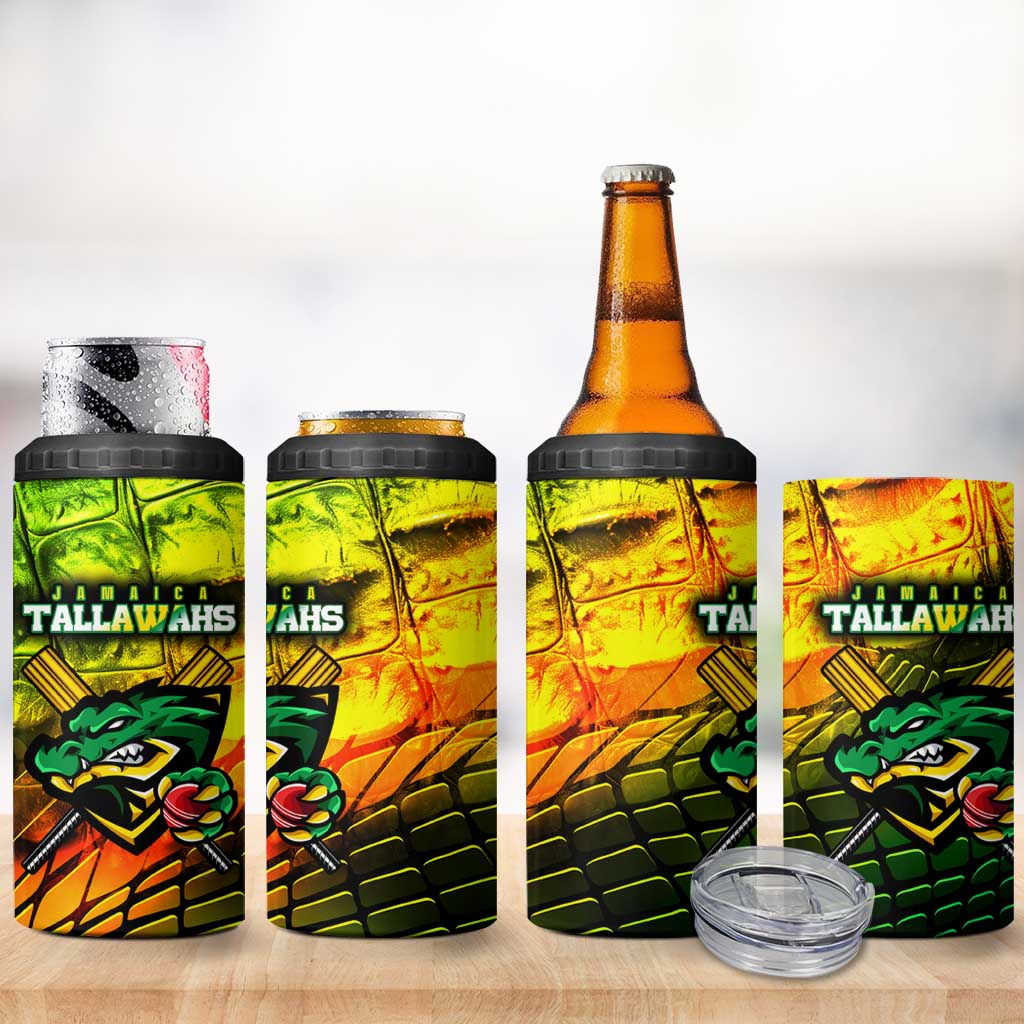 Jamaica Cricket Tallawahs 4 in 1 Can Cooler Tumbler Striking with Reggae Firepower