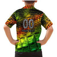 Personalised Jamaica Cricket Tallawahs Family Matching Mermaid Dress and Hawaiian Shirt Striking with Reggae Firepower