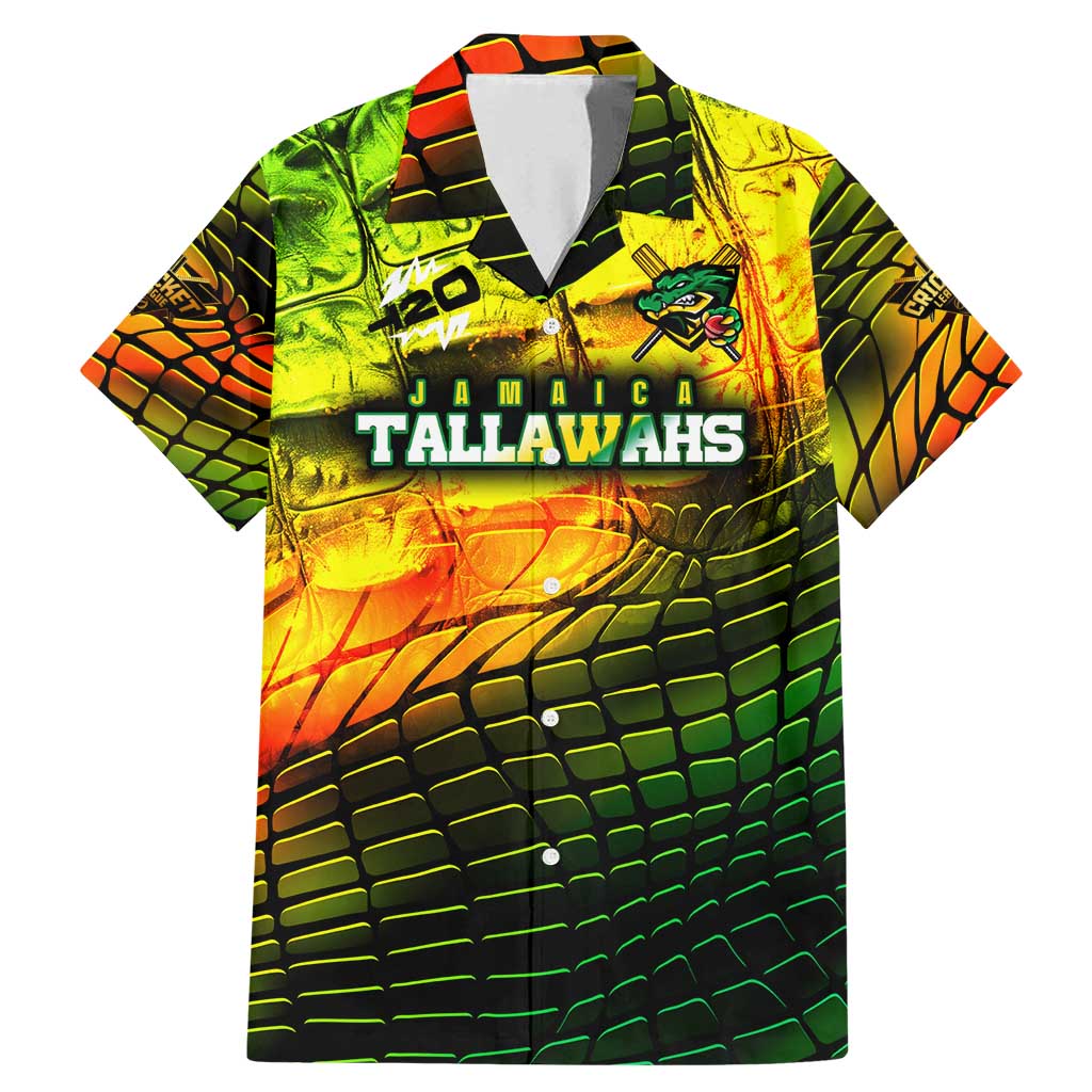 Personalised Jamaica Cricket Tallawahs Family Matching Mermaid Dress and Hawaiian Shirt Striking with Reggae Firepower