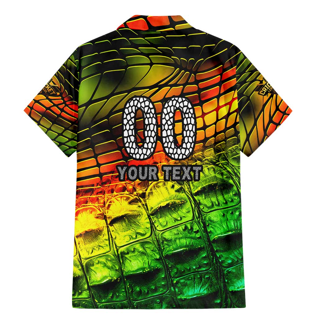 Personalised Jamaica Cricket Tallawahs Family Matching Mermaid Dress and Hawaiian Shirt Striking with Reggae Firepower