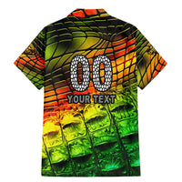 Personalised Jamaica Cricket Tallawahs Family Matching Mermaid Dress and Hawaiian Shirt Striking with Reggae Firepower