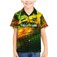 Personalised Jamaica Cricket Tallawahs Family Matching Mermaid Dress and Hawaiian Shirt Striking with Reggae Firepower