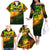 Personalised Jamaica Cricket Tallawahs Family Matching Off The Shoulder Long Sleeve Dress and Hawaiian Shirt Striking with Reggae Firepower