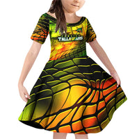 Personalised Jamaica Cricket Tallawahs Family Matching Off Shoulder Short Dress and Hawaiian Shirt Striking with Reggae Firepower