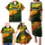 Personalised Jamaica Cricket Tallawahs Family Matching Puletasi and Hawaiian Shirt Striking with Reggae Firepower
