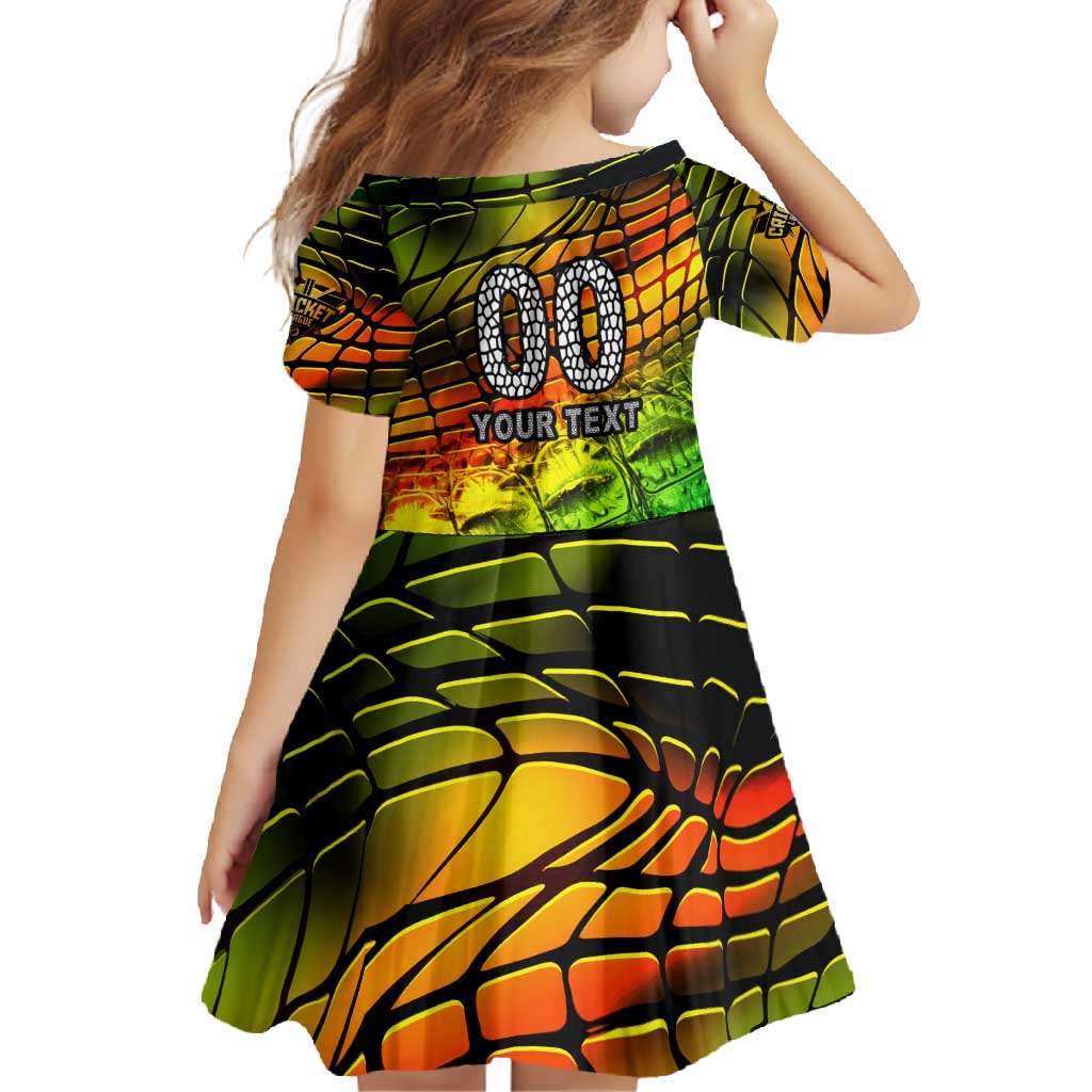 Personalised Jamaica Cricket Tallawahs Family Matching Short Sleeve Bodycon Dress and Hawaiian Shirt Striking with Reggae Firepower