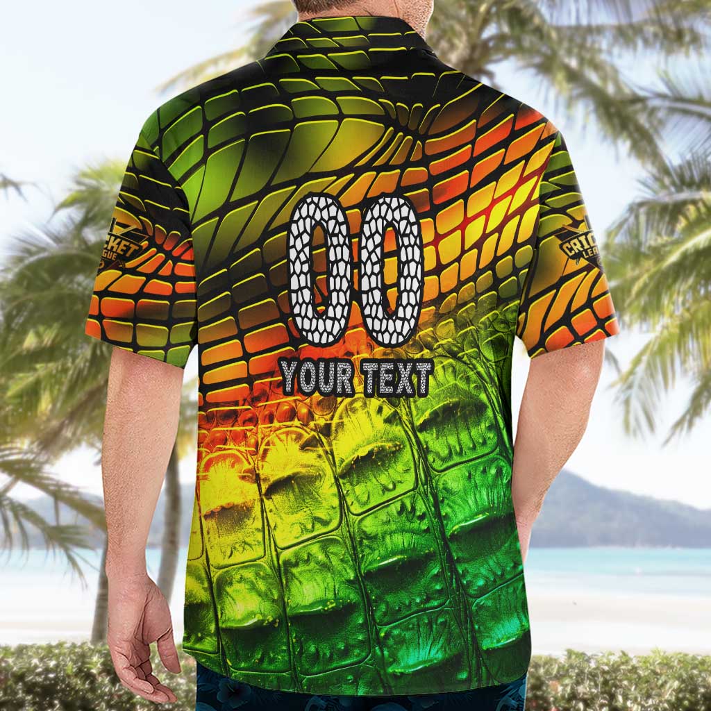 Personalised Jamaica Cricket Tallawahs Hawaiian Shirt Striking with Reggae Firepower