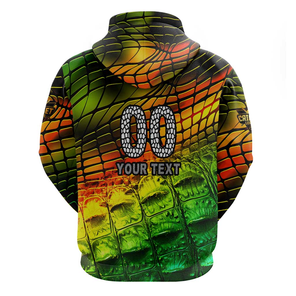 Personalised Jamaica Cricket Tallawahs Hoodie Striking with Reggae Firepower