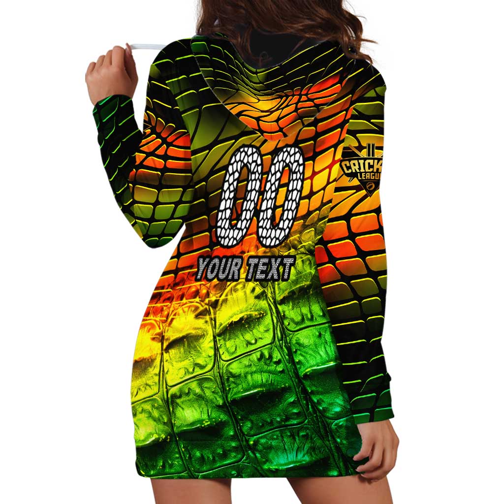 Personalised Jamaica Cricket Tallawahs Hoodie Dress Striking with Reggae Firepower