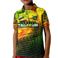 Personalised Jamaica Cricket Tallawahs Kid Polo Shirt Striking with Reggae Firepower