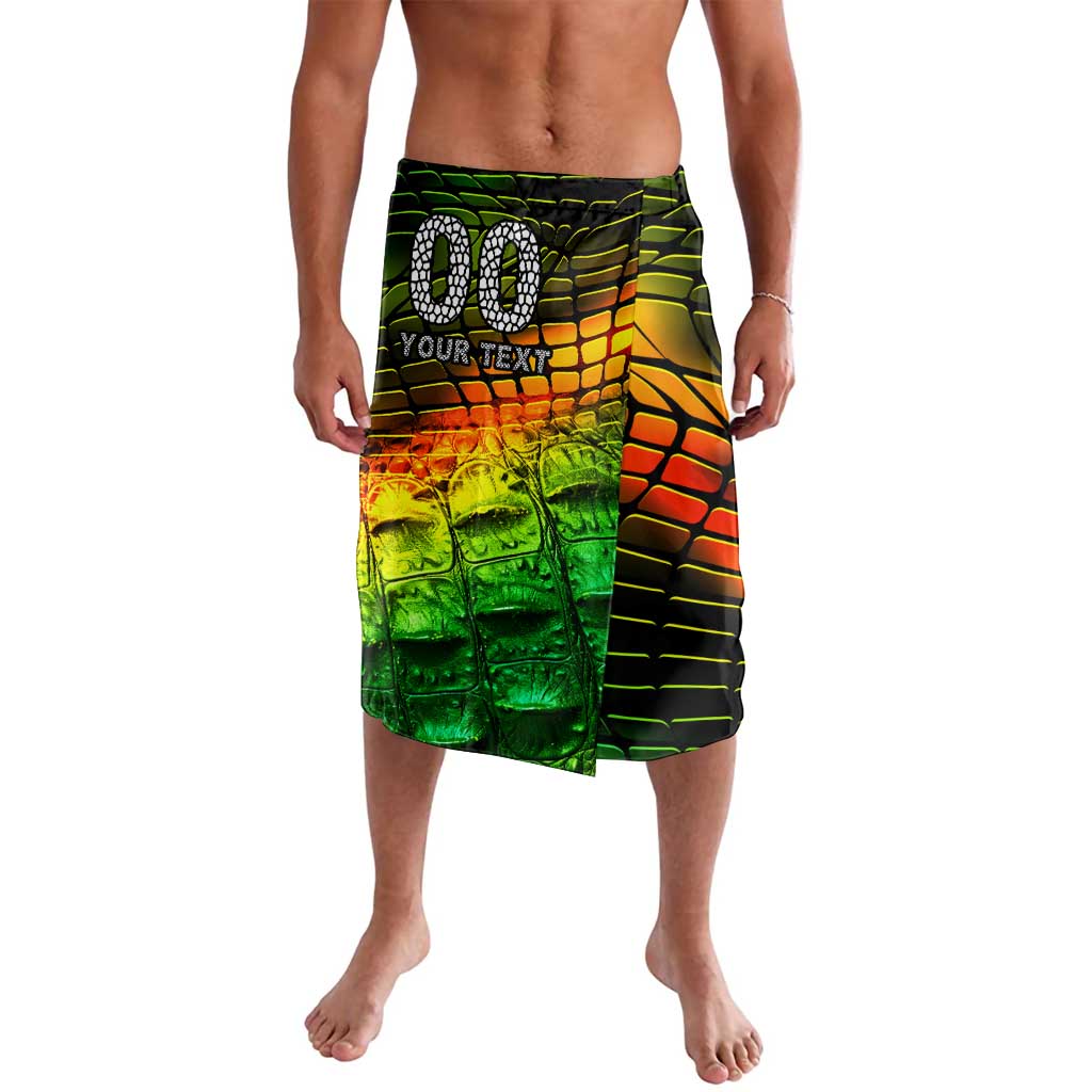 Personalised Jamaica Cricket Tallawahs Lavalava Striking with Reggae Firepower