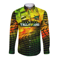 Personalised Jamaica Cricket Tallawahs Long Sleeve Button Shirt Striking with Reggae Firepower