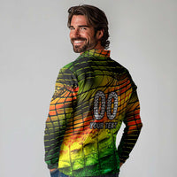 Personalised Jamaica Cricket Tallawahs Long Sleeve Polo Shirt Striking with Reggae Firepower