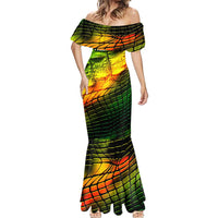 Personalised Jamaica Cricket Tallawahs Mermaid Dress Striking with Reggae Firepower
