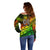 Personalised Jamaica Cricket Tallawahs Off Shoulder Sweater Striking with Reggae Firepower
