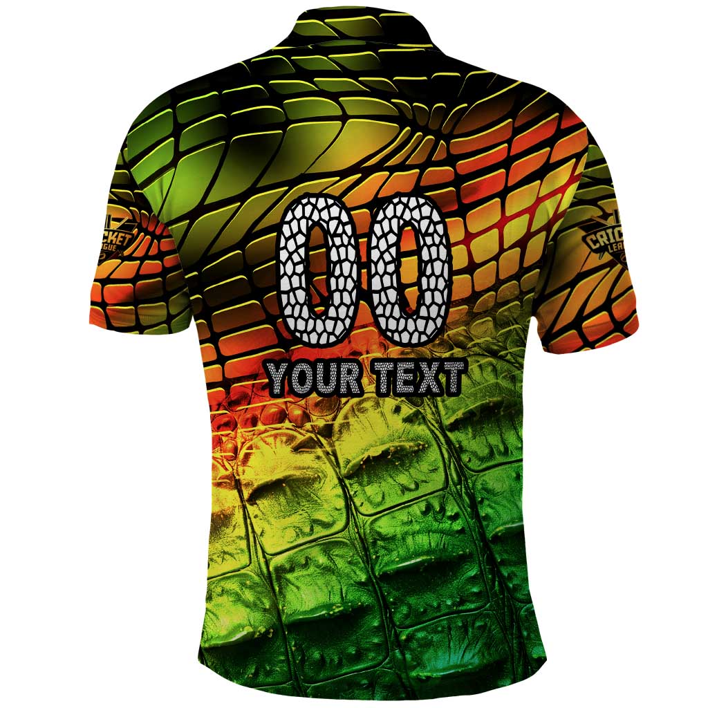Personalised Jamaica Cricket Tallawahs Polo Shirt Striking with Reggae Firepower